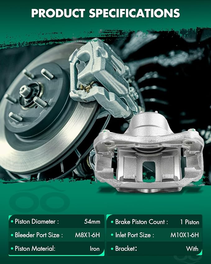 SCITOO 19B3301 Front Right Disc Brake Caliper Assembly w/Bracket For Dodge For Attitude,For Hyundai For Accent,For Kia For Rio/For Rio5,For Lexus For ES300,For Toyota For Avalon/For Camry/For Solara