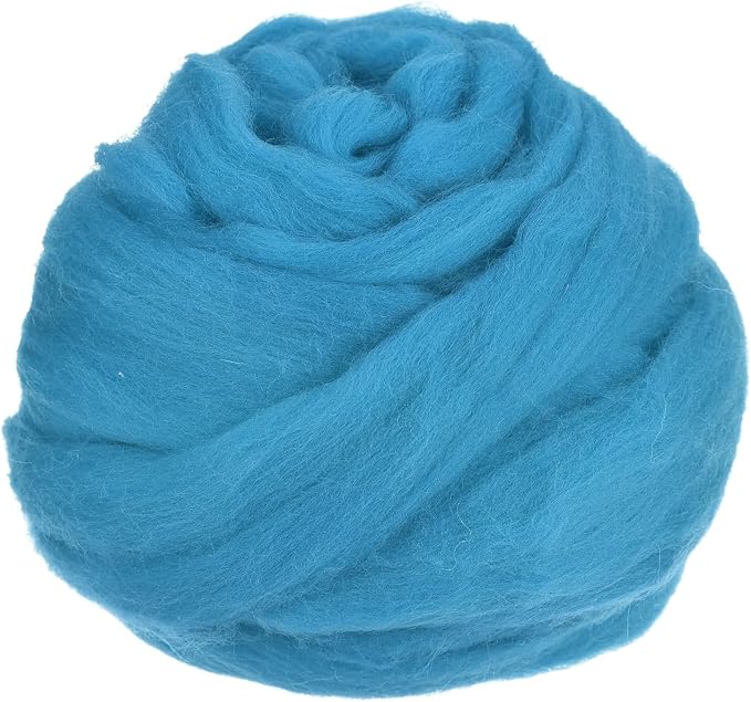 uxcell Needle Felting Wool, 3.5 Oz Nature Fibre Wool Yarn Roving by uxcell