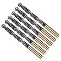 Drill Bit, 9mm Cutting Diameter, 4341 HSS Gold and Black 118° Cutting Angle Number Jobber Bits - (Applications: for Drilling Soft Metal Plastic Wood), 6-Pieces