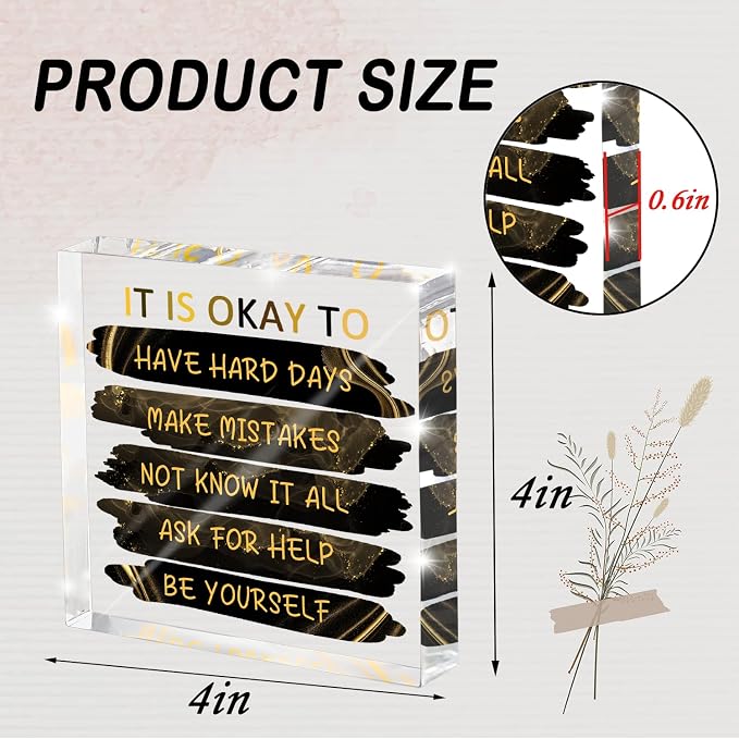 "It's Okay..." Motivational Decor, Inspirational Desk Accessories - Image 2