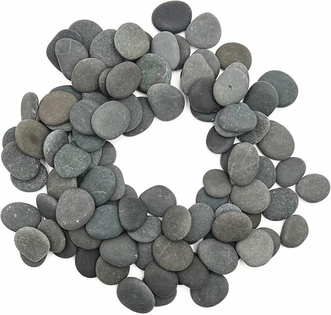 Lifetop 50PCS Painting Rocks, DIY Rocks Flat & Smooth Kindness Rocks by lifetop