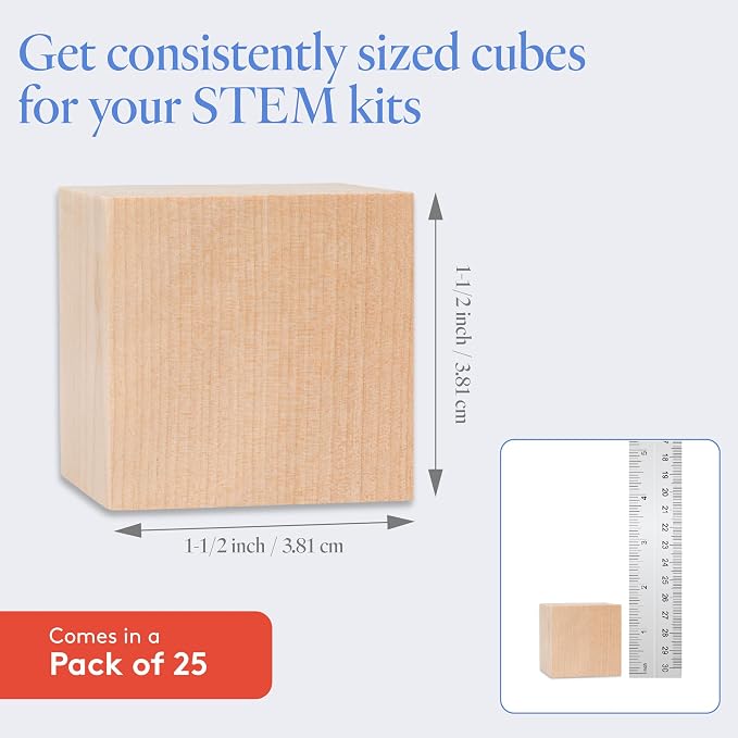 DIY Wood Cubes 1-1/2-inch, Wood Blocks - Image 4