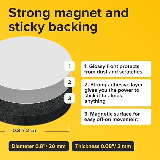 Peel-&-Stick Flexible Adhesive Magnets - Image 2