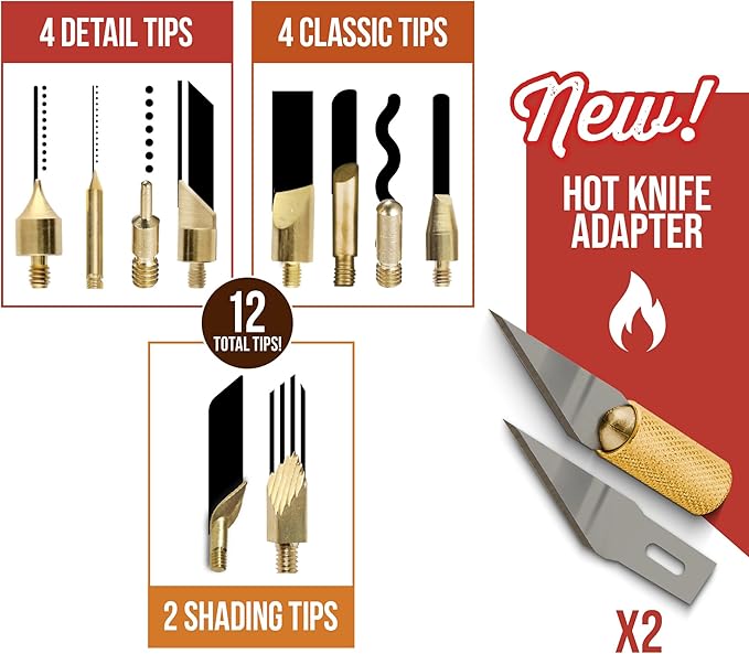 ArtSkills Wood Burning Tool Kit 16 Piece Adjustable Temp Wood Burning Pen | - Image 4