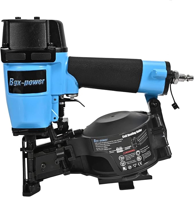 Roofing Nail Gun, 15 Degree CN45N Roofing Nailer 3/4-Inch to 1-3/4-Inch Coil Nails, 120-pcs Load Capacity Coil Nailer