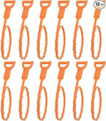 Amazon Basics Flexible Drain Clog Remover Snake Tool, Effective for Hair and Debris Cleaning, 19.6-Inch, 12 Pack