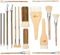 Pottery Glaze Brushes, Different Shape Wool Soft Bristle by Unknown