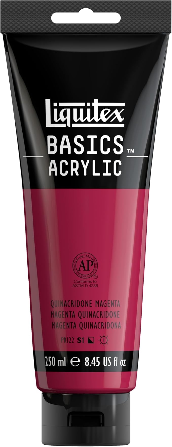 Liquitex BASICS Acrylic Paint, 250ml Tube, Quinacridone Magenta by Liquitex