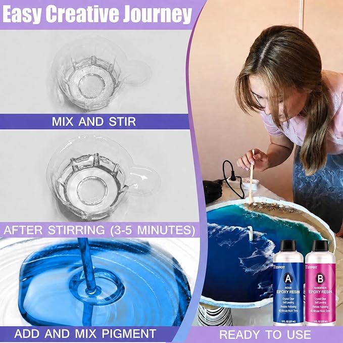Teexpert Epoxy Resin Kit for Beginners, Resin Kit - Image 3