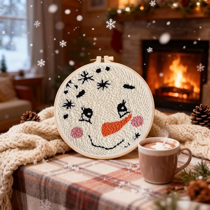 TCDZMYGS Christmas Punch Needle Kits, Winter Snowman Punch Needle Kits - Image 2
