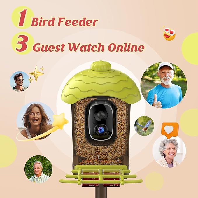 Smart Bird Feeder with Camera Outdoor: 2K Wild Bird Watching Video Cam - Image 5