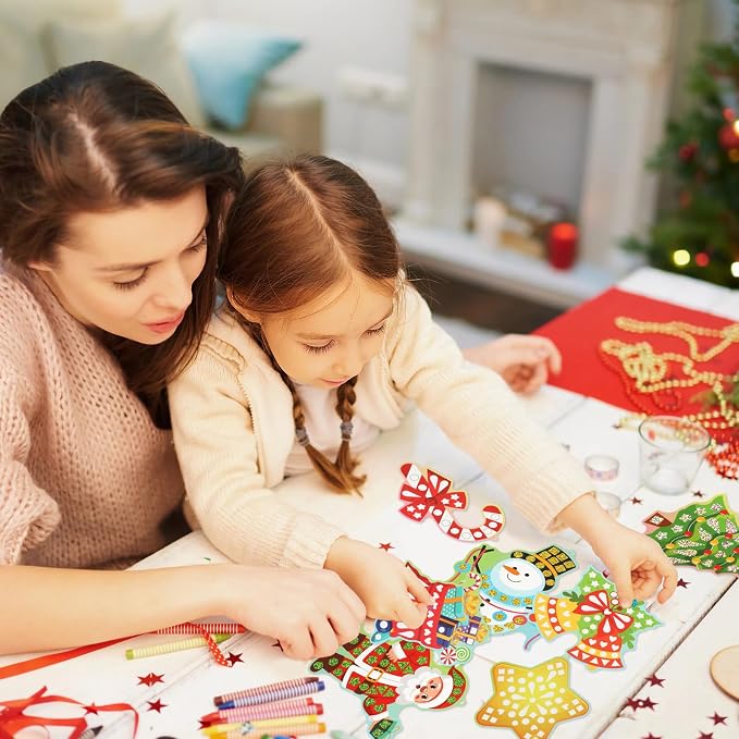 JULEASEL Mirror Mosaic Craft Kit, Christmas Sticker Activity Ages 4-8 | Spark - Image 4