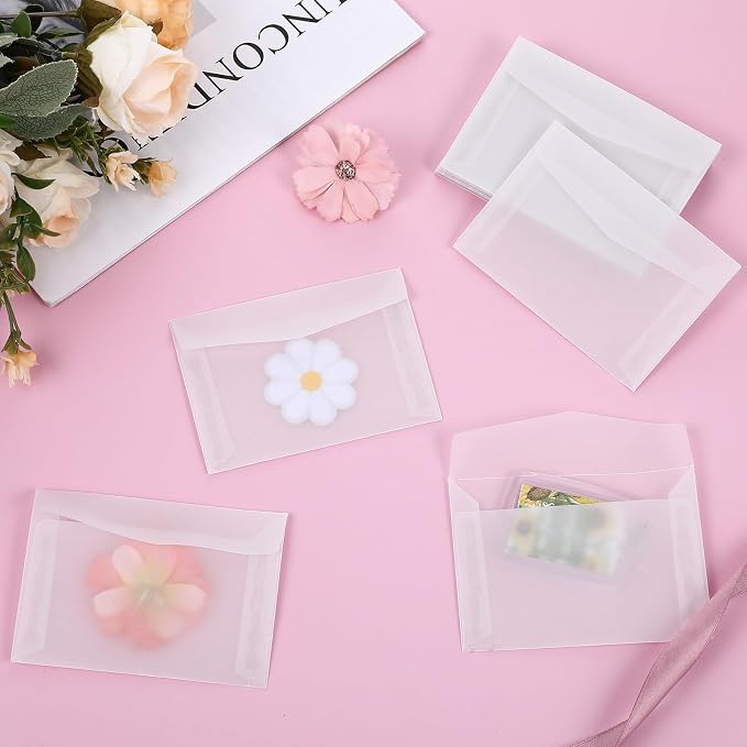 50 PCS Glassine Envelopes 3.94×2.75 Inch Translucent Vellum Envelopes - Image 4