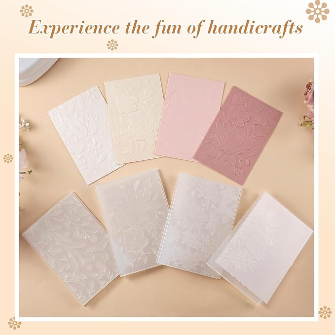 Geiserailie 8 Pcs Embossing Folders 2d/3D Embossing Machine Template Paper Card - Image 4