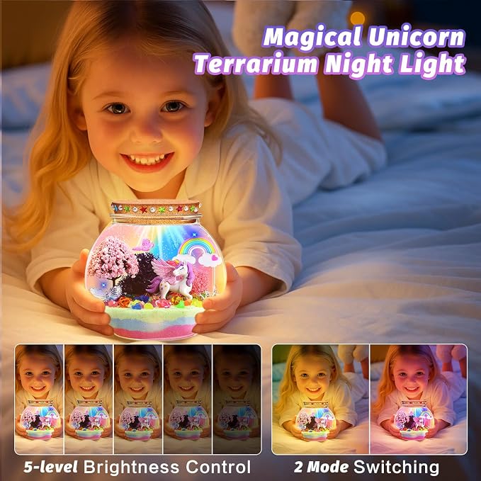 Unicorn Light-Up Terrarium Kit for Kids - Image 2