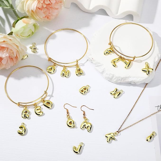 SANNIX 26Pcs Letter Charms, Initial Letter Charm - Image 4