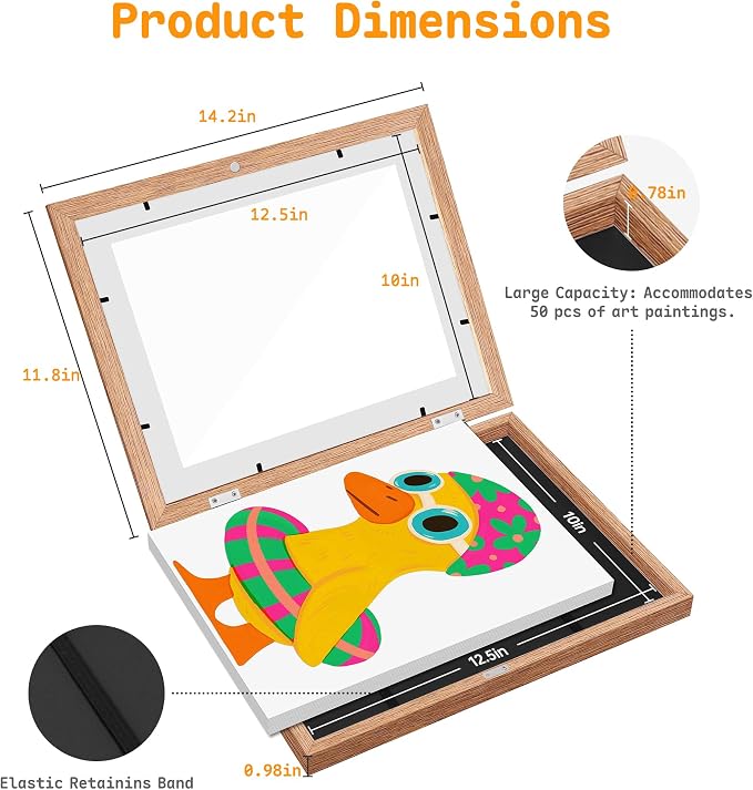 4 Pack Kids Artwork Frames Changeable 10 x 12.5 Inch hildren Art Projects - Image 2