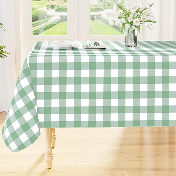 Smiry Square Table Cloth, Waterproof Vinyl Tablecloth by Smiry