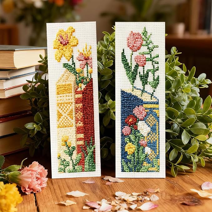 ACRNIGHEET 6PCS Cross Stitch Bookmark Kit - Image 5