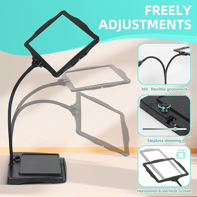 Magnifying Glass with Light and Stand 50 Ultra-Bright LEDs Large Magnifying - Image 4