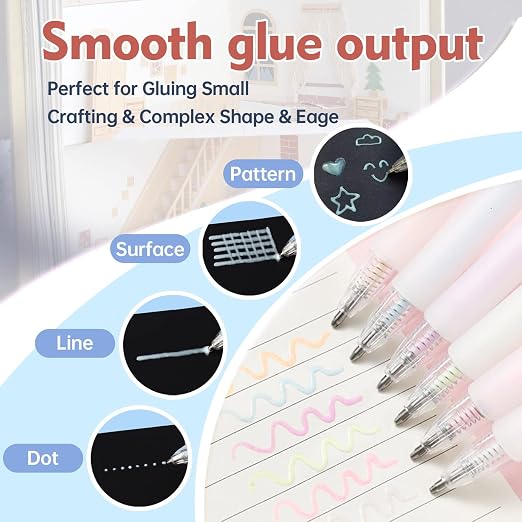 Fine Tip Glue Pen, Quick Dry Roller Stick Pens, Apply Glue Like Writing - Image 3