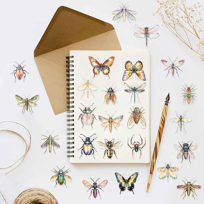 50Pcs Clear PET Insect Aesthetic Stickers - Image 8