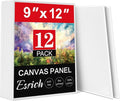 ESRICH 9x12 Canvas for Painting, 12 Pack Canvas Boards for Painting Cotton by ESRICH