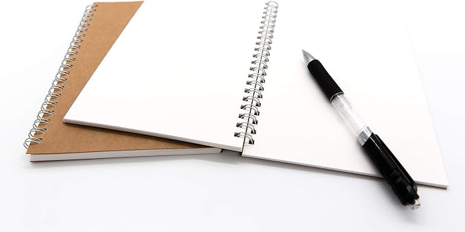 Soft Cover Spiral Notebook Journal 2-Pack, Blank Sketch Book Pad, Wirebound - Image 5