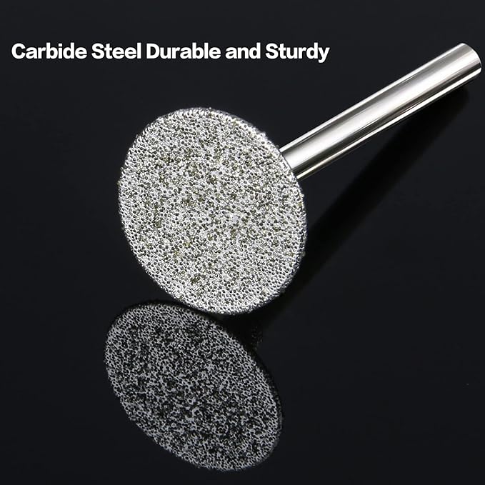 Stone Carving Set Diamond Burr Bits Compatible with Dremel, 17PCS Polishing Kits Rotary Tools Accessories with 2.35mm 3mm Shank T Shape for Carving, Engraving, Grinding, Stone, Rocks, Jewelry, Glass