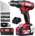 DCK Brushless Cordless Drill Set, 20V Max Electric Drill with 4.0Ah Battery 531in.lbs, 1/2Inch Keyless All-Metal Chuck, 2 Variable Speeds, Power Drill Kit for Screw Wood/Ceramic/Tile/Steel KDJZ04-13