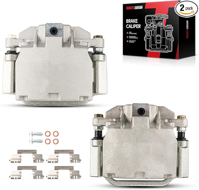 Torchbeam 2PCS Rear Driver and Passenger Side Brake Caliper for 2007-2018 Silverado 1500, 2007-2018 Sierra 1500, 2007-2020 Tahoe, 2007-2020 Yukon, 2007-2014 Suburban 1500, Replace #18B5030+18B5031