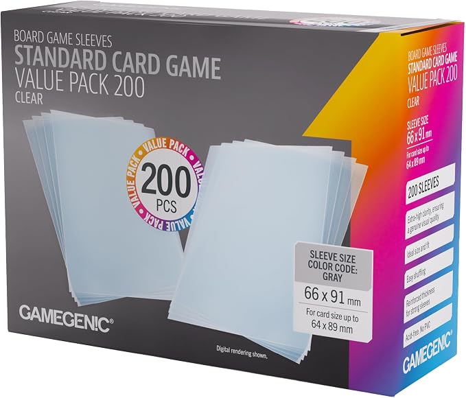 Gamegenic Prime Sleeves Standard Card Game-Size Value Pack 200 | 100 Microns - Image 2