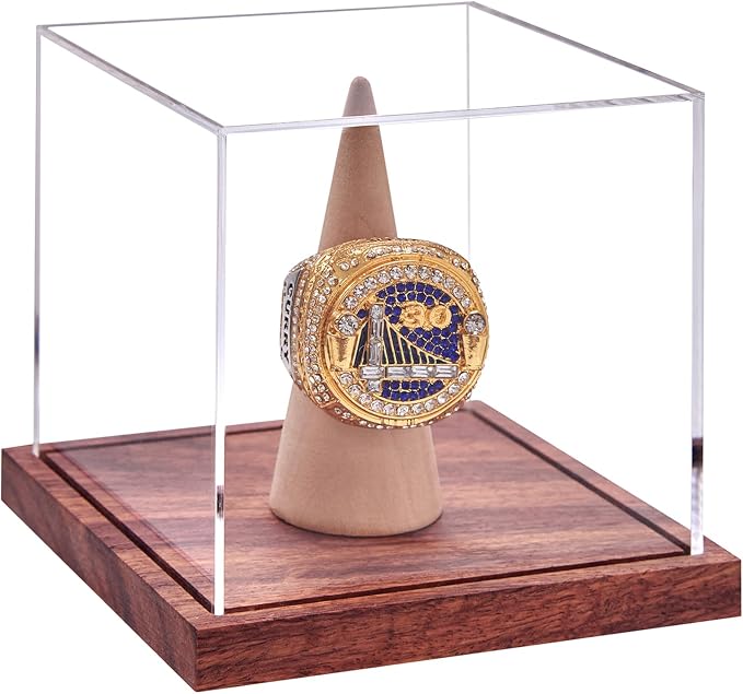 LITY Championship Ring Display Case, No Assembly Required Clear Acrylic Single - Image 5