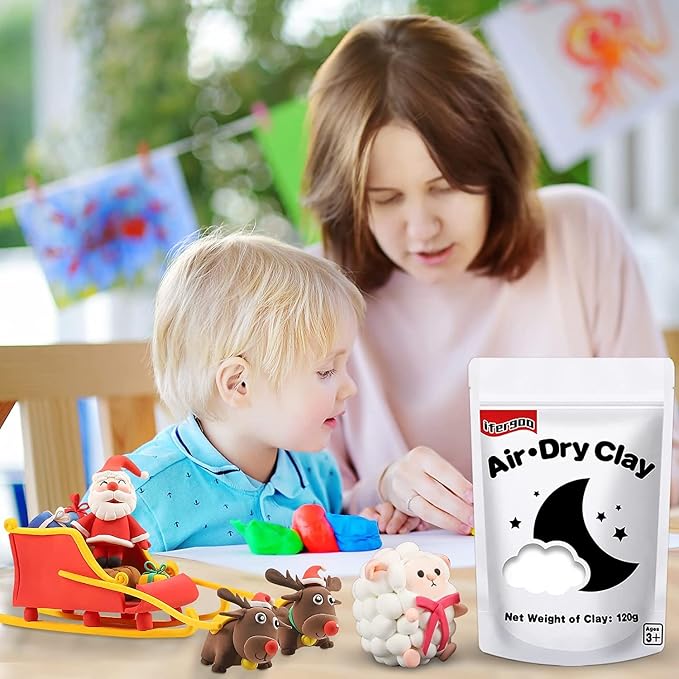 ifergoo White Air Dry Clay, Foam Magic Modeling Clay - Image 6