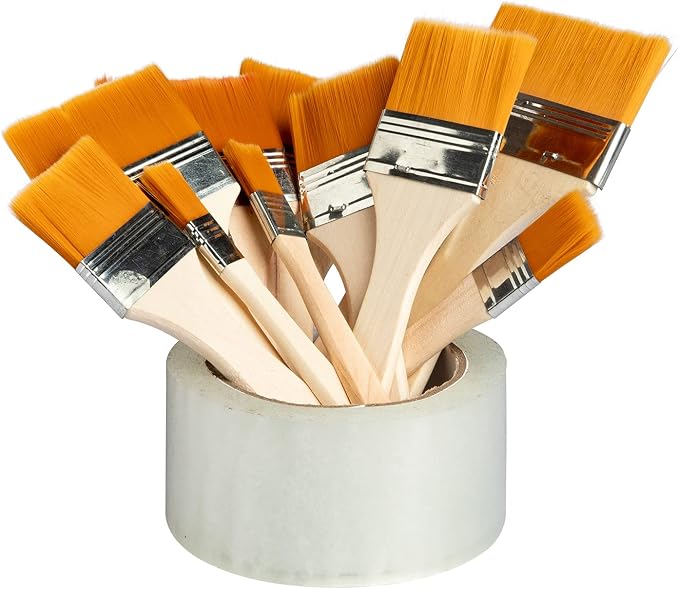 EORTA Flat Art Paint Brushes Set Assorted Size Nylon Painting Brushes - Image 2