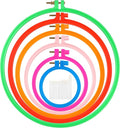 Phinus 6 Pcs Embroidery Hoop 6 Size, Round Plastic Cross Stitch Hoop by Phinus