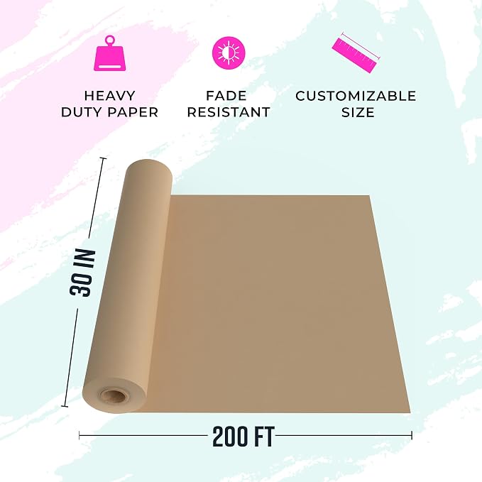 Bryco Goods 30" x 200' Brown Kraft Paper Roll - Image 2