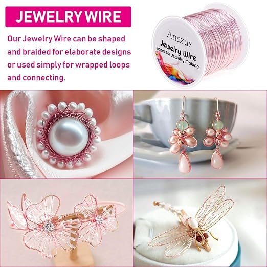 anezus 20 Gauge Jewelry Wire, 28 Yards Craft Wire Tarnish Resistant Copper - Image 8