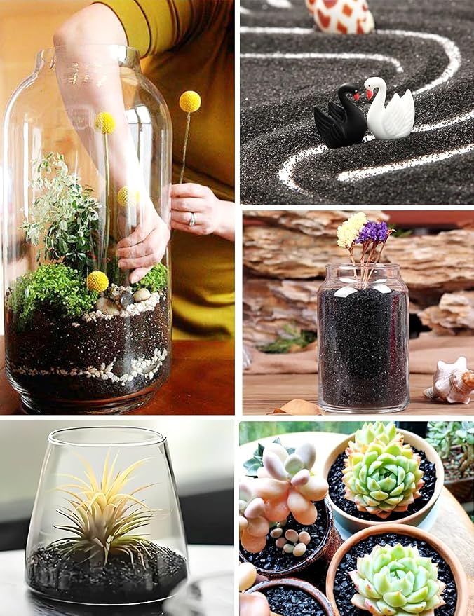 TOYPOPOR 2.2 lb Black Lava Pebble Vase Filler Pebbles Stones Crafting Floral - Image 5