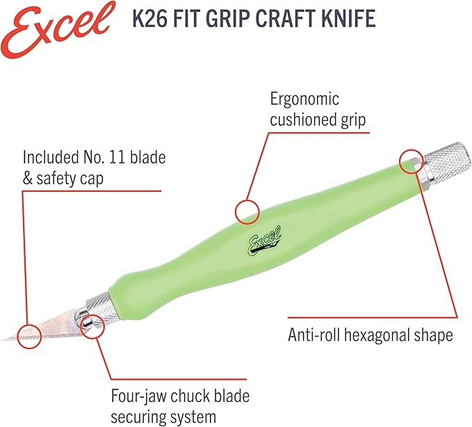 Excel Blades Fit Grip Craft Knife - Image 5