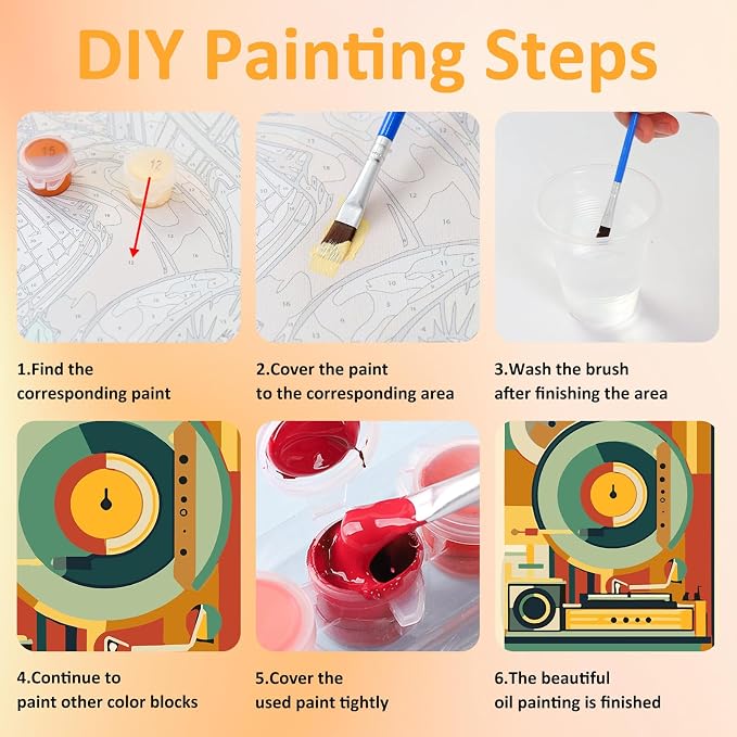 Mandun 3 Pack Paint by Numbers Kit - Image 8