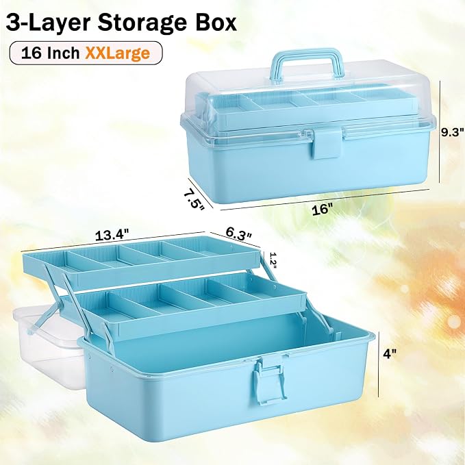 Tackle Box, 16-Inch Extra Large Art Storage Box - Image 2