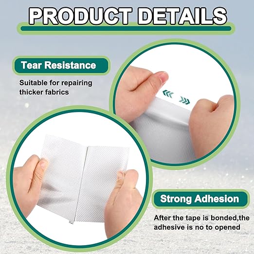PATIKIL Awning Repair Tape 8m x 30cm Waterproof Canvas Tape High Adhesive Tear Repair Patch Kit for PVC Tarpaulin Tent Awning Fabric RV Sail Boat Cover, White (11.81" x26.24ft)