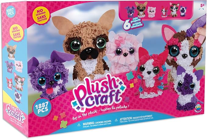ORB PlushCraft DIY 3D Dog and Cat Gift Set 6 Pack Craft Kit - Image 5
