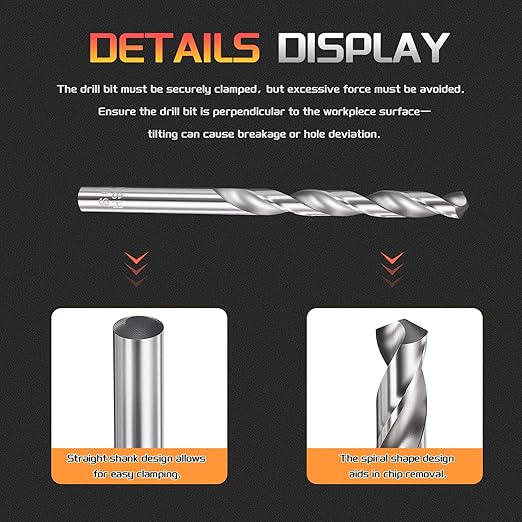 Drill Bit, 6mm Cutting Diameter, 4241 HSS 118° Cutting Angle Uncoated Bright Versatile Jobber Bits - (Applications: for Drilling Plastic Wood Soft Metal), 5-Pieces