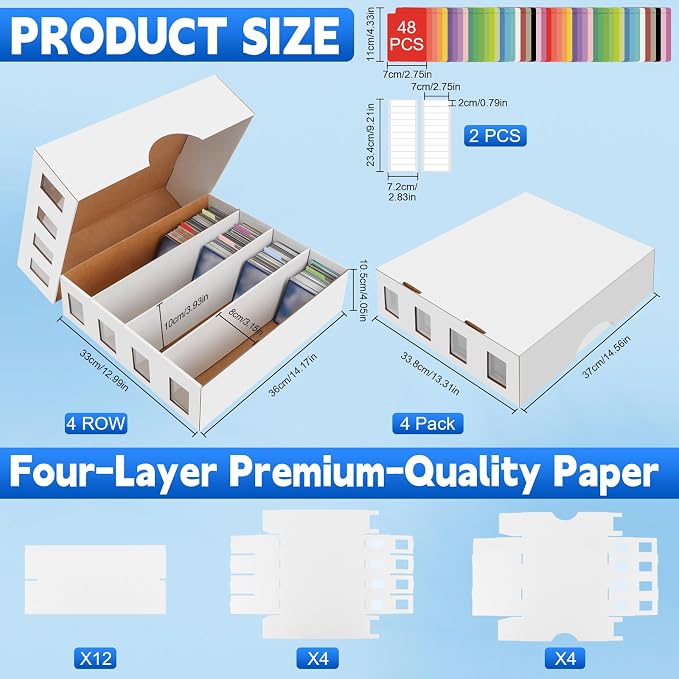 4 Pack Trading Card Storage Box 12500+ Count Cards Storage Box - Image 2