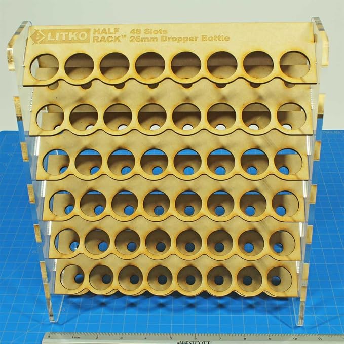 LITKO Paint Rack | Holds 48 18mL Dropper Bottles | Wall Mount | Workbench | - Image 8