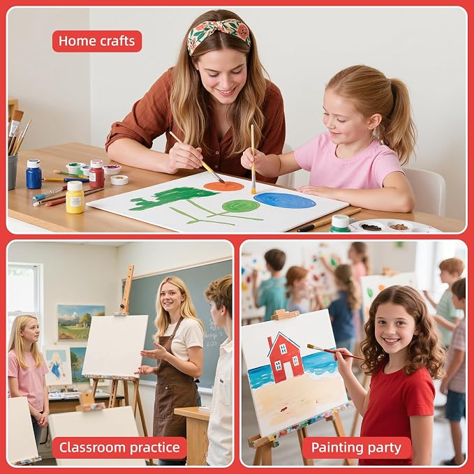 Simetufy 100 Pack 8x10 Bulk Small Canvas Boards - Image 6
