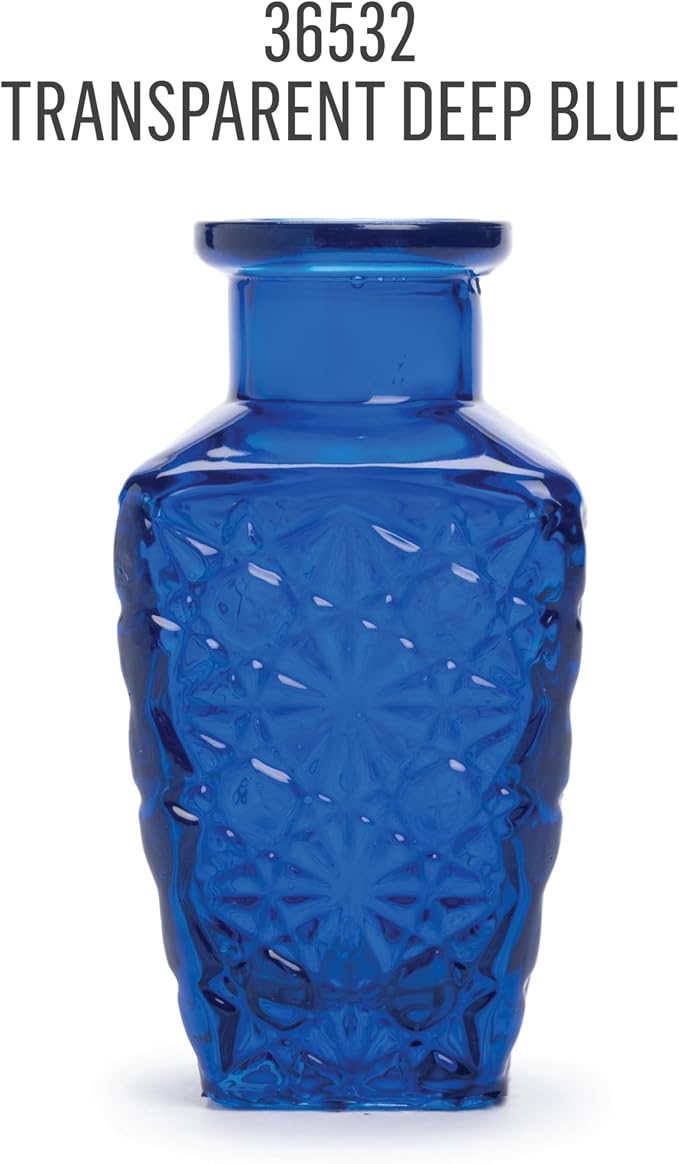 FolkArt Murano Transparent Acrylic Glass Paint, Deep Blue, 2 fl oz - Image 2