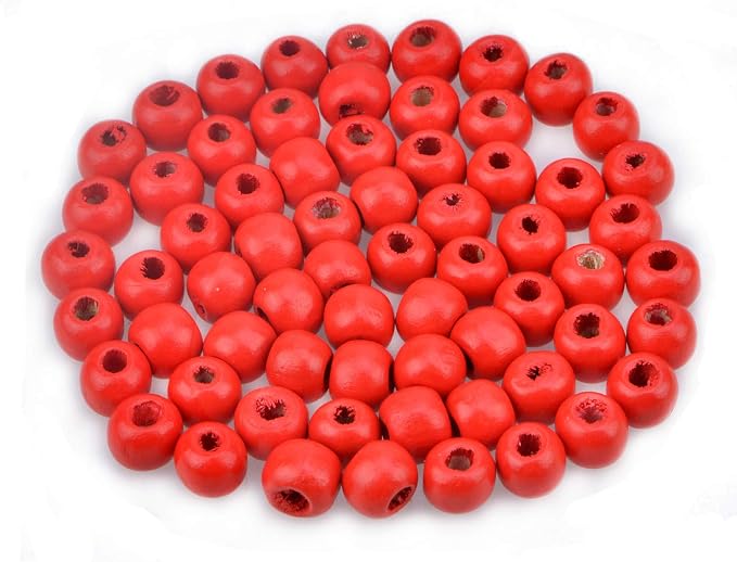 AD Beads Wood Spacer Loose Wooden Craft Beads Big Hole Beads Assorted by ADBeads